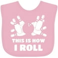 thumbnail image 3 of Inktastic How I Roll Bowling Boys or Girls Baby Bib, 3 of 4
