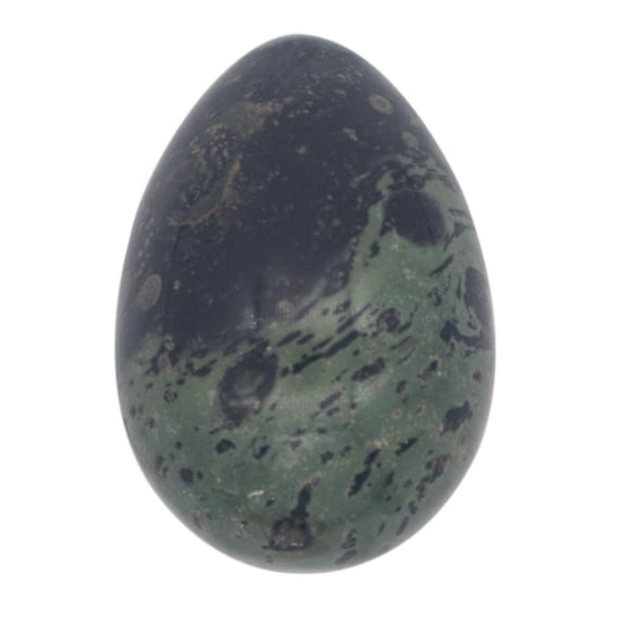 Angelstones Natural Kambaba Jasper Gemstone Polished Stone Easter Day Painted Eggshell Healing Guardian Figurine Crafts 2 inch