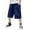 Dark Blue, variant on Boys Jorts Elastic Waist Wide Leg Casual Loose Long Denim Shorts with Pocket Kids Below Knee Baggy Jean Shorts Y2K Streetwear