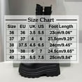 thumbnail image 3 of Bnwani Women Boots Footwear Fashion Toe High-Heel Thick High Casual Leather Retro Boot Black Size 5.5, 3 of 5