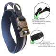 thumbnail image 2 of Reflective Heavy Metal Buckle Dog Collar with Bungee Leash Set, Adjustable Controll Handle for Medium and Large Dogs,with 2 Free Patches (Black-Set, XL ), 2 of 3