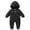 Black, variant on Baby Snowsuit, Newborn Baby Hooded Footed Romper Fleece Snowsuit Cartoon Flannel Zipper Jumpsuit Thin Fall Winter Outfits White 6-9 Months