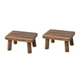 thumbnail image 4 of Raindrops 2pcs Wooden Step Stool Rectangle Wooden Stool Small Wooden Stool Foot Stool for Kitchen, 4 of 8