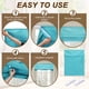 thumbnail image 5 of Uxcell 1 PC 100% Cortinas Laterales Opacas para Puertas, 8" x 36" Cortina de Ventana de Puerta Francesa de Lino Aislante Térmico Decoración para Dormitorio Cocina Ventana Pequeña, Azul Claro, 5 of 7
