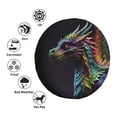 thumbnail image 4 of Balery Dragon with Colorful Tail Cubiertas para Neumáticos - Protector Resistente para Neumáticos de Camioneta, SUV, Remolque, Camper y RV-15 inch, 4 of 6