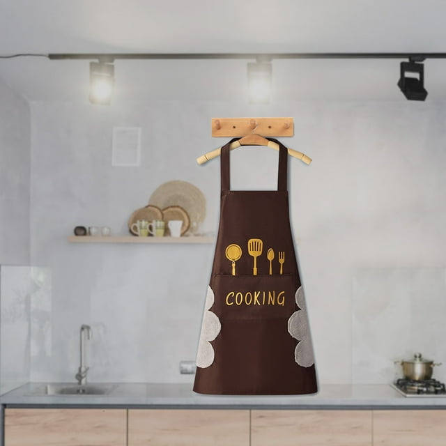 Birdeem Japanese PVC Apron, 27x28 Inch Wipe Clean, Double Sided Towel & Large Pocket