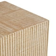 thumbnail image 5 of DecMode 24", 18", 36", 30"H Brown Wood Pillar Style Pedestal Table with Various Sizes, 4-Pieces, 5 of 9