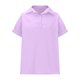 thumbnail image 4 of Blusas para las Mujeres Casual Verano Color Sólido Botón Cuello en V Suelto Camiseta Blusa Algodón Lino, Manga Larga Moda Top para el Uso Diario, 4 of 6