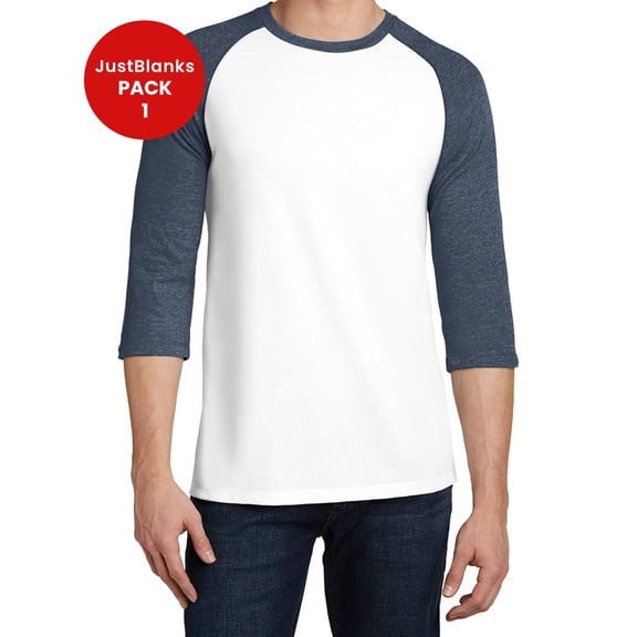JustBlanks Very Important Tee 3/4 Sleeve Raglan Slightly slimmer body Back neck tape Straight hem