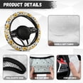 thumbnail image 4 of Uorisanigo Hibiscu Car Steering Wheel Protector Yellow Fuzzy Steering Wheel Cover for Winter Easy to Install Steering Wheel Cover for Most Vehicle Breathable Car Accessories Gift for Birthday, 4 of 8
