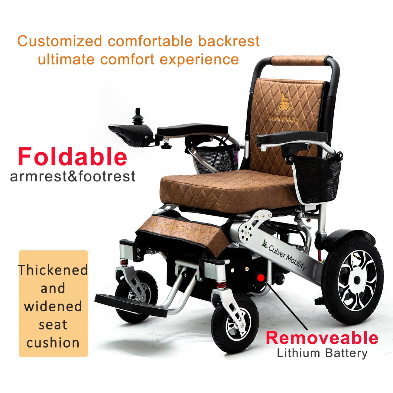 Culver-LEOPARD, Lightweight Foldable Electric Power Chair