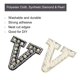thumbnail image 3 of Parche termoadhesivo Decorativo Letra V Negro Blanco Unique Bargains paquete de 2, 3 of 6