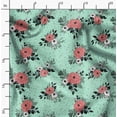 thumbnail image 2 of Soimoi Poly Taffeta Green Fabric By the Yard - 56 Inch Wide - Rose Floral Pattern Textile - Romantic and Delicate Designs for Stylish Projects Printed Fabric, 2 of 6