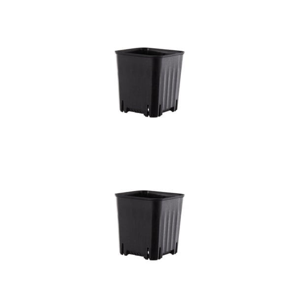 Maceta para vivero Wosthever macetas para plantas jardinera inastillable Negro S 2piezas