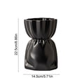 thumbnail image 3 of Imitation Ceramic Vase, Decorative Floral Arrangement With Frame Bracket Stability, for Desktop and Bookshelf Decor, Black, 3 of 7