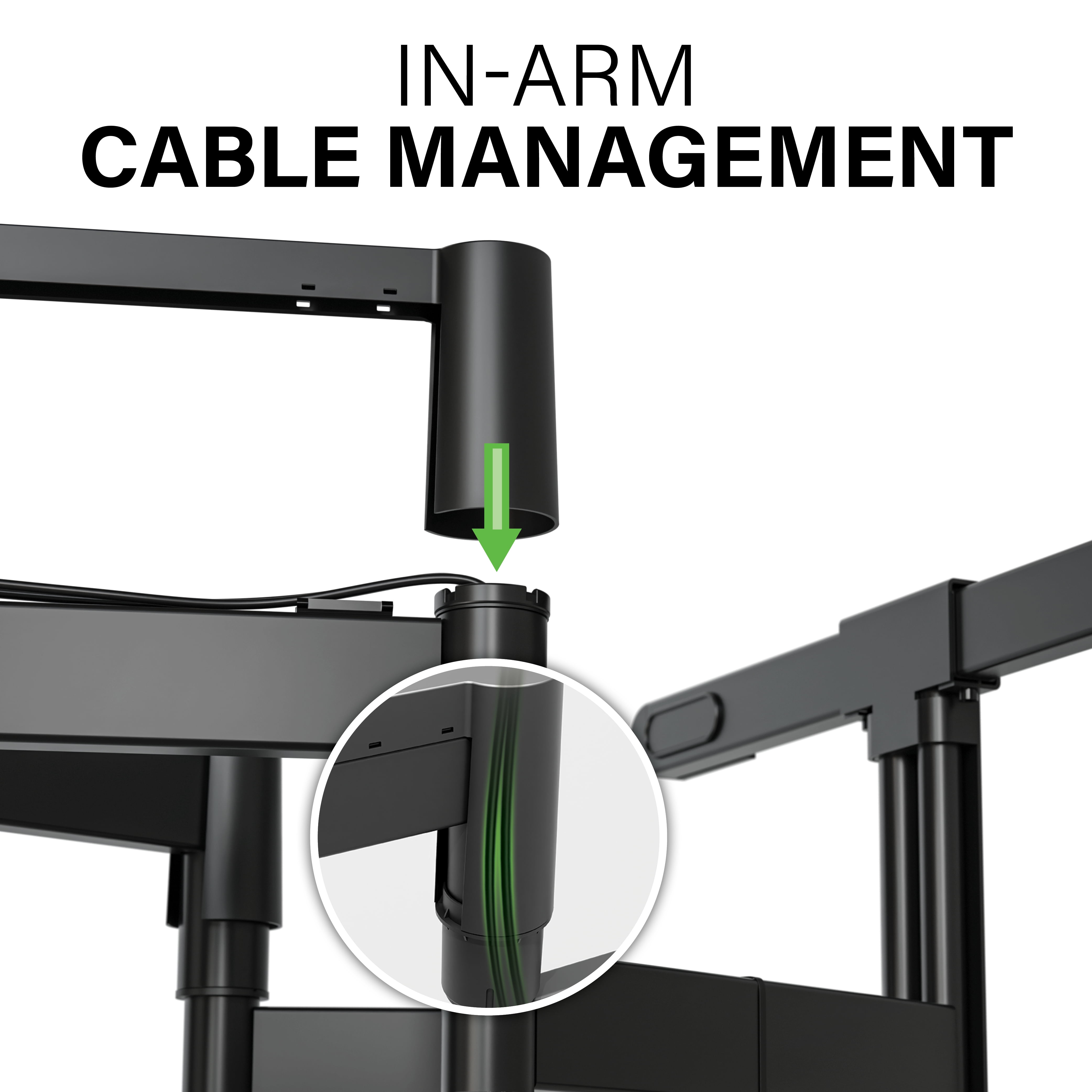 Sanus VuePoint Full-Motion TV Wall Mount for TVs 26"-65" up to 55 lbs – Height Adjust with Swivels, Tilts, and Extends up to 19" From the Wall