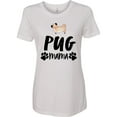 thumbnail image 3 of Inktastic Pug Mama with Paw Prints Women's T-Shirt, 3 of 5