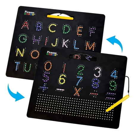 PicassoTiles 2-in-1 Magnetic Drawing Board 12x10 Inch Bead Pad with Alphabet & Math  STEM Educational Learning Toy  Reusable Erasable Writing Tablet for Kids price history on PriceWatchPro