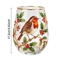 thumbnail image 3 of Hand Painted Dragonfly Lotus Pattern Stemless Glass Tumbler Gold Rim Elegant Clear Beverage Cup For Water Juice Home Table Decoration(Clear-11.3CM), 3 of 5