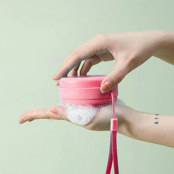 Fiudx Cepillo de Silicona, Diseño Ergonómico, Cepillo de Champú para Bebés de Tacto Suave, Cepillo de Baño para Adultos Colgante, Ideal para Masajes En La Ducha, Experiencia de Spa En Casa, Material