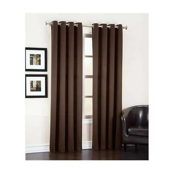 Modern Grommet Curtains 150" Wide, Taupe Window Panel for Living Room, Bedroom