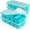 Aqua blue 4-pack, variant on Silicone Freezer Tray with Lid - 1 Cup Silicone Food Freezers Tray - Large Ice Cube Freezer Molds - Soup, Sauce, leftovers, Homemade Meal Prep Freezing Kitchen Storage Containers - Aqua - 4-Pack