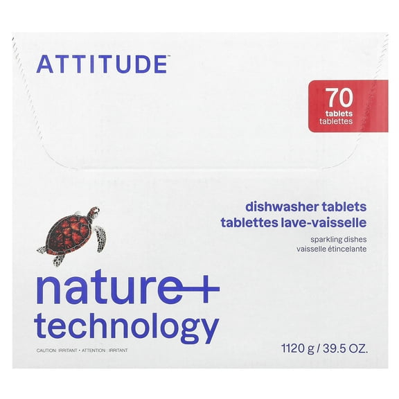ATTITUDE Dishwasher Tablets, 70 Water Soluble Tablets