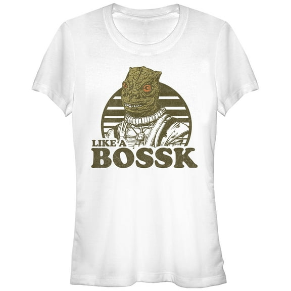 Junior's Star Wars Like a Bossk Graphic Tee White 2X Large