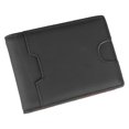 thumbnail image 3 of Cartera para tarjetas de hombre de color negro, cartera portátil de cuero multiusos para viajes de negocios y compras, tamaño único en color negro, 3 of 15