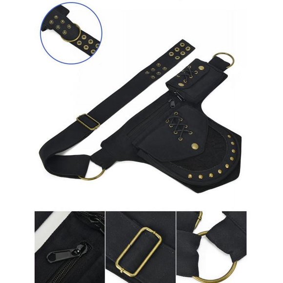Xihbxyly Artículos Por Menos de 10 Dólares. Bolso de Pierna para Mujer, Bolso de Festival con Cinturón Renacentista, Bolso de Cadera para Mujer, Bolso de Muslo