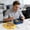 Yellow A, variant on Naittoop Lunch Box Container with Spoon and Fork,3-Compartment Lunch Containers,Built-in Utensil Set,Durable Perfect Size for On-the-Go Meal,Food,Fruit Yellow