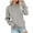 Dark Gray, variant on Naughtyhood Women's Fashion Solid T-shirt Loose Long Sleeves Pocket Blouse Round Neck Casual Tops Sweatshirt