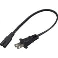 thumbnail image 4 of Toptekits Polarized NEMA 1-15P to IEC320 C7 18AWG AC Power Cord Power Supply Cable Wire, Compatible to PC, Monitor, Printer, Projector, Game Console, HDTV and Speaker (1ft/0.3m), 4 of 8