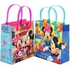 Mickey and Minnie Mouse 12 Authentic Licensed Party Favor Reusable Medium Plastic Gift Bags 8"
