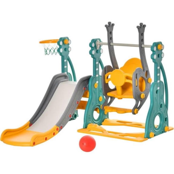 OnlineGymShop CB24289 Kids Playground Swing & Slide