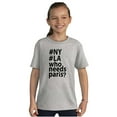 thumbnail image 3 of Who Needs Paris NY LA Fashion Girls Kids T Shirt Tees Teen Brisco Brands XS, 3 of 6