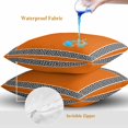 thumbnail image 4 of Throw Pillow Covers 26x26 Inch Set of 2, Orange Waterproof Outdoor Pillow Covers, Black Modern Geometric Abstract Art Aesthetics Decorative Cushion Pillowcases for Couch, Sofa, Bed, Garden, Patio, 4 of 9