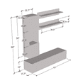 thumbnail image 5 of Fly H3 30TV Wall Mounted Floating Modern Entertainment Center, 5 of 5