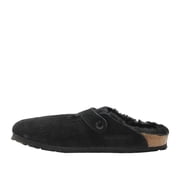 Birkenstock Boston Shearling Suede Black Unisex Slip-On Clog 0259881-0259883