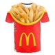 thumbnail image 2 of Camiseta con estampado 3d de patatas fritas, camiseta divertida para hombres y mujeres, camiseta de gran tamaño Stree-YuJia, 2 of 3