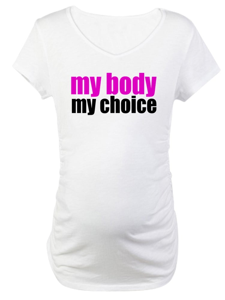 CafePress - Pro Choice Pink Maternity T Shirt - Cotton Maternity T-shirt,  Cute & Funny Pregnancy Tee