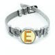 thumbnail image 1 of E alfabeto fresa patron lindo Pulsera pulsera pulsera de cristal amor pulsera ajustable, 1 of 2