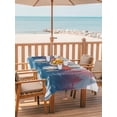 thumbnail image 2 of Outdoor Tablecloth with Umbrella Hole for Patio/Picnic/Party/Camping, Abstract Forest Silhouette Waterproof Table Cloth Rectangle Table Cover Washable, Bohemia Forest Trees Watercolor (60"x 102"), 2 of 8