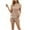 Beige, variant on Loungewear for Women Gift for Girlfriend Women's Two Piece Lounge Sets Casual Short Sleeve Pullover Tops Matching Shorts Loungewear Tracksuit Set