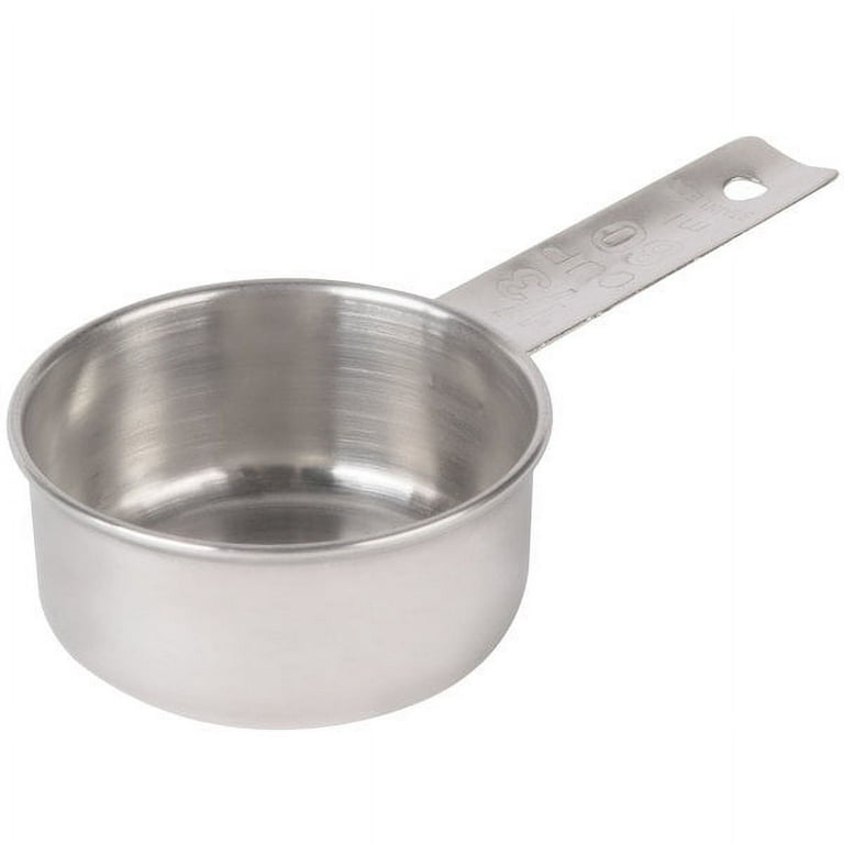 2 Lb Depot 3/4 Cup Measuring Cup, Stainless Steel Metal, Accurate, US &  Metric (180 ml), 3/4 cup - Pay Less Super Markets