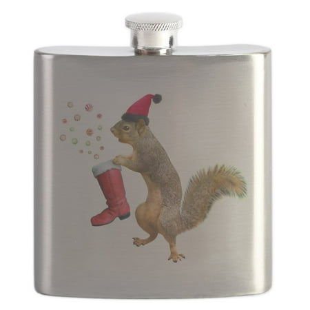 

CafePress - Squirrel Red Boot Flask - Stainless Steel Flask 6oz Drinking Flask
