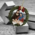 thumbnail image 7 of Cadorn Nativity Christmas Tree Decoration Pendant for Home Car Rearview Mirror, Flat Gift Crystal, Religious Gift for Family & Christianity, Flat Christmas Tree Nativity Scene Hanging Ornaments, 7 of 7