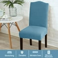 thumbnail image 5 of Amerteer Stretch 2-Piece Polyester Dining Chair Slipcover, Blue, 5 of 7
