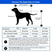 DOGGYHUT Premium XL Pet Bike Trailer & Stroller for Large Sized Dog or Multiple Small Dogs,Low Center of Gravity,Parking Brakes,Easy Folding Frame,Bicycle Carrier