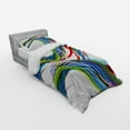 thumbnail image 2 of Ambesonne Colorful Bedding Set 3 Pcs, Abstract Wave Ombre, Twin XL, Multicolor, 2 of 2